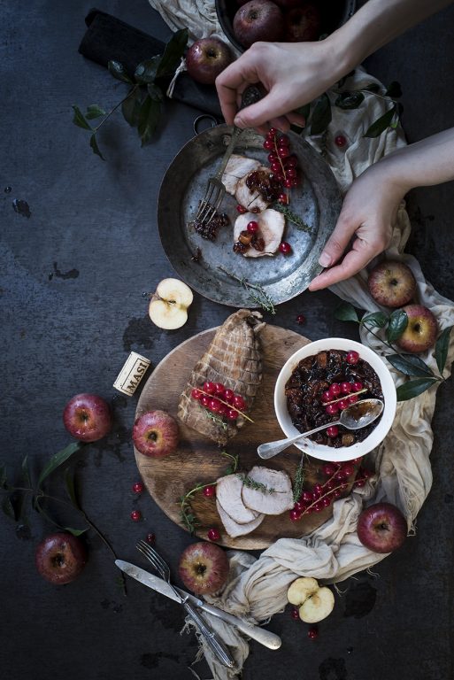 Arrosto di maiale con chutney di mele e ribes- Roast pork ...